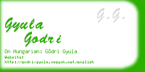 gyula godri business card